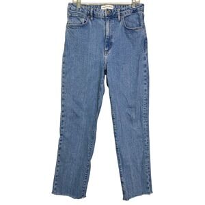 Aritzia Denim Forum Christy High Rise Straight Leg Jeans Size 30/10 Medium Wash